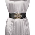 thumbnail image 5 of INSPIRE CHIC Women's Heart-Shaped Stretchy Belts, Interlock Buckle Elastic Waistband for Dresses One Size Black, 5 of 6