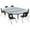 Grey, variant on Flash Furniture Emmy 86" Oval Wave Flexible Laminate Activity Table Set with 14" Student Stack Chairs, Grey/Black