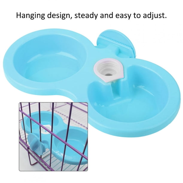 Cuenco de Agua para Jaula de Perro, Alimentador de Agua para Comida Colgante, Cuenco de Agua para Jaula de Perro, Cuenco de Comida para Conejos, Cuenco Doble para Perros, Gatos, Gatos,