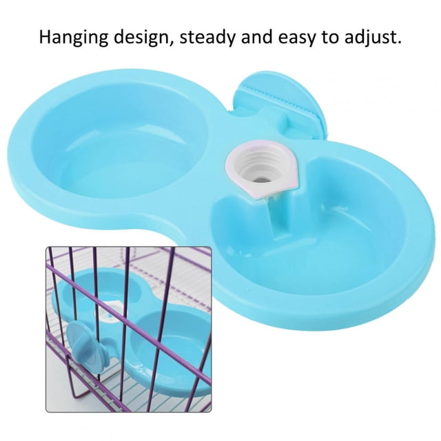 Cuenco de Agua para Jaula de Perro, Alimentador de Agua para Comida Colgante, Cuenco de Agua para Jaula de Perro, Cuenco de Comida para Conejos, Cuenco Doble para Perros, Gatos, Gatos,