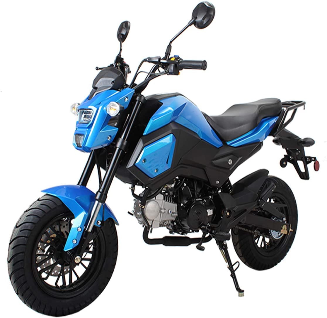 HHH Upgraded New 125cc Motorcycle Bike VADER 125 HELLCAT Dual Sports 125cc Motorcycle Bike Youth Adults Gas Motorcycle Big Headlights ( RED )