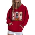 thumbnail image 1 of Ensemble à Capuchon Rouge pour Femmes Chandails pour Adolescentes Manches Longues Entraînement Gym Joyeuses Fêtes Halloween Course avec Capuchon Tenues Automne Hiver 2025 Vêtements Doux et Confortables m, 1 of 5