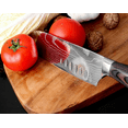 thumbnail image 3 of 7" Stainless Steel Chef Knife Damascus Pattern Kitchen Chopping Knife, DFITO  Santoku knife, 3 of 11
