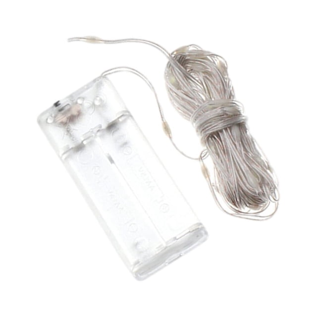 Cateissary lámparas de hadas decoraciones del festival luces LED con pilas accesorios de diseño de ambiente iluminación decorativa blanco puro Type3 NO3