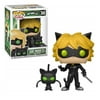 Funkoe Animation Miraculous - Cat Noir with Plagg #360 Pop! Action Figure collectible ornaments+Plastic protective shell