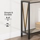thumbnail image 5 of Historyli Consola estrecha de 43 pulgadas y 2 niveles,elegante mesa auxiliar de sofá con diseño en V,mueble premium que ahorra espacio para entrada,pasillo y sala de estar,gris, 5 of 7