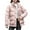 Pink, variant on Hvyesh Women's Puffer Jacket Thickened Winter Shiny Coat Warm Stand Collar Zip Up Jacket Ski Bubble Coat