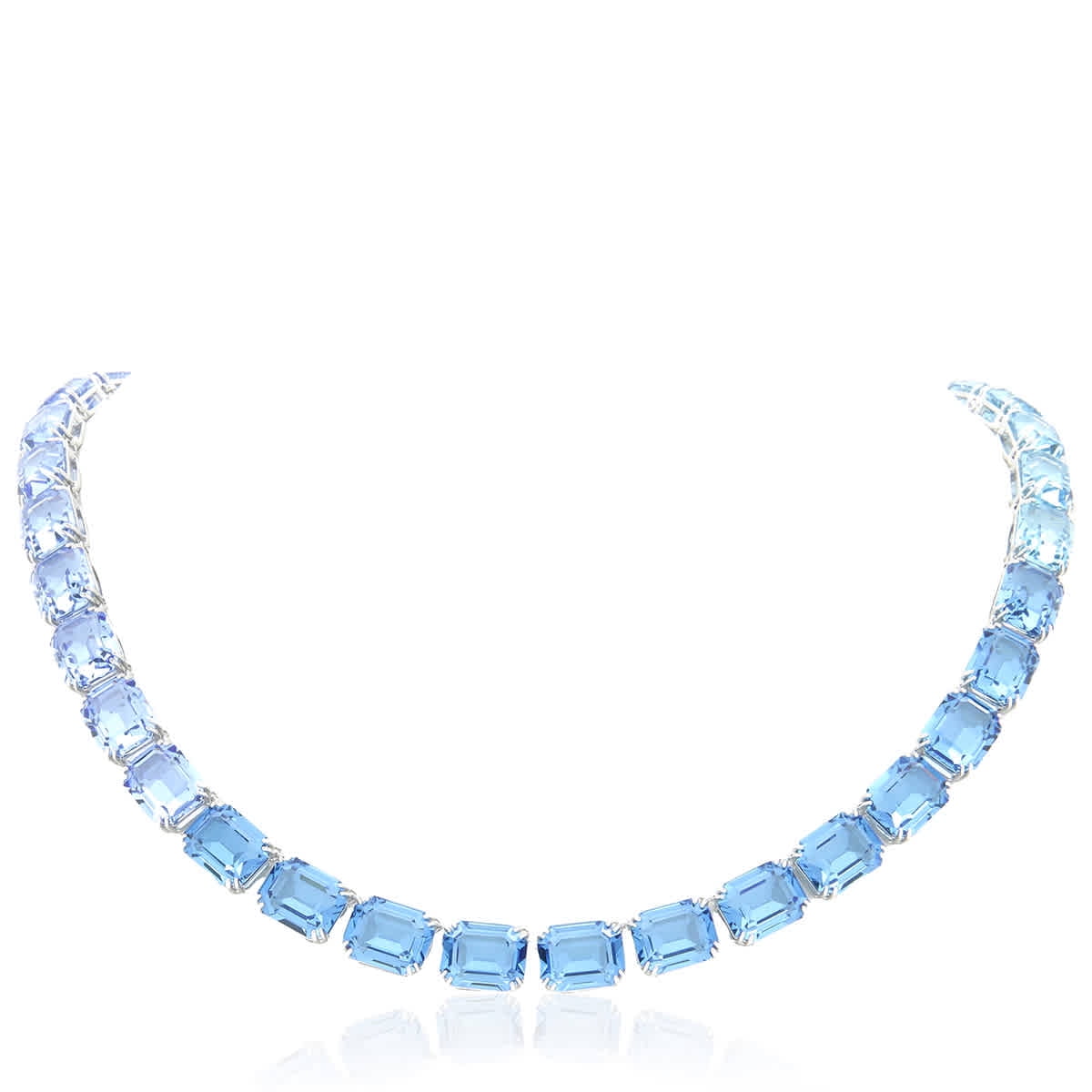 Swarovski Rhodium Plated Mixed Cuts Gema Necklace - Walmart.com