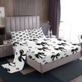 thumbnail image 1 of Erosebridal Princess Bowknot Sheet Set Queen, Black Bow Bedding Sets Queen Size, Cartoon Decor,, 1 of 7