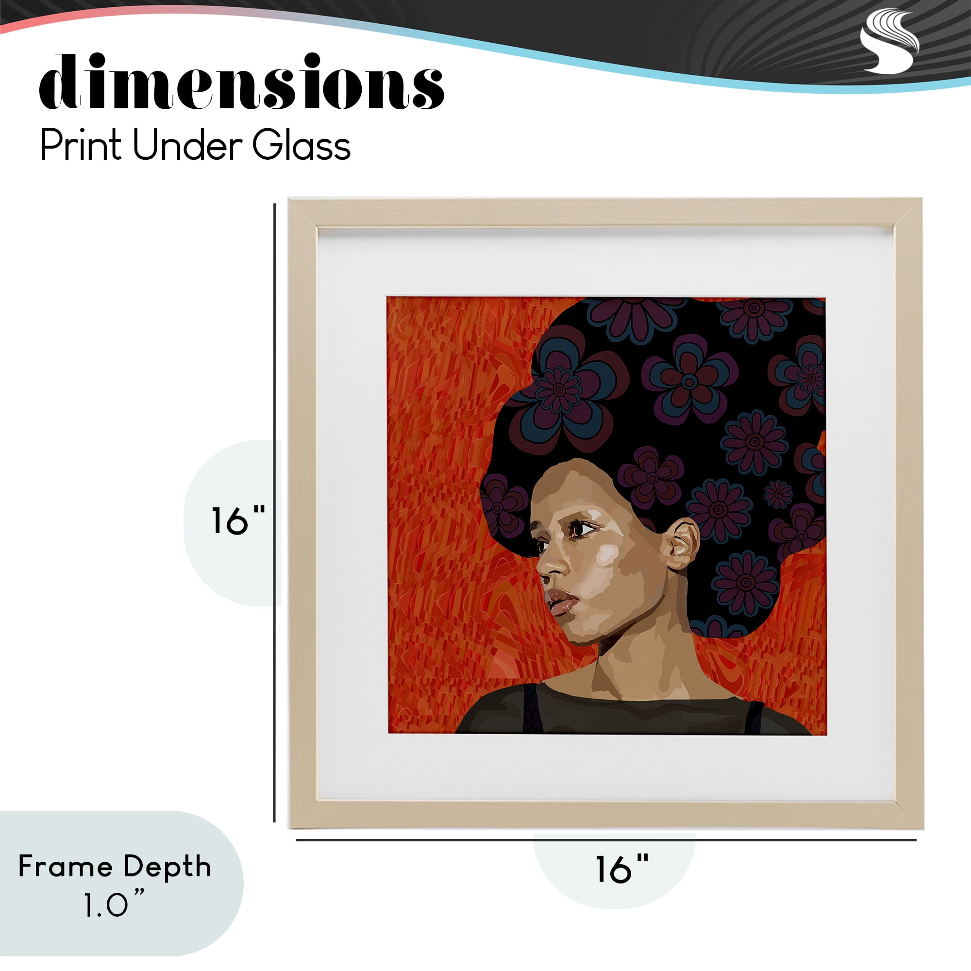 Stupell Industries Portrait Of A Dreamer Birch Framed Print Under Glass, design by Lynnda Rakos