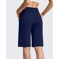 thumbnail image 3 of G4Free EverGoing Women's Bermuda Shorts with Pockets 10" - Knee Length Athletic Casual Long Shorts, 3 of 7