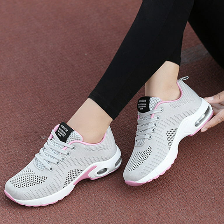 Shopslong Womens Running Shoes Breathable Lightweight Sneaker