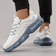 thumbnail image 5 of Men's Lace Up Knit Chunky Sneakers, Breathable Mesh Cushioned Athletic Running Shoes, Black, White Available, 5 of 6