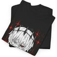 thumbnail image 3 of Tokyo Anime Ghoul T Shirt, Ken Kaneki Shirt Bold Masked Character Striking Monochrome Dark Fantasy Aesthetic Unisex T-Shirt, 3 of 4
