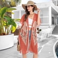 thumbnail image 5 of BZSMCE Women Creatively Berry Good Time Print Beach Cover-ups Size:S-2XL, 5 of 7