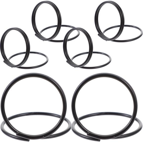 Minkissy 6Pcs Table Number Holders Metal Black Simple Design for Hosts