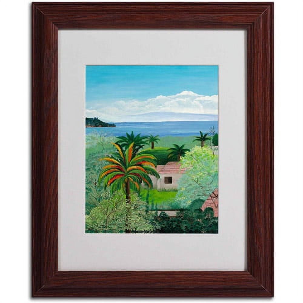 Trademark Fine Art "Costa Rican Beach" Canvas Art by Anonymous, Wood Frame