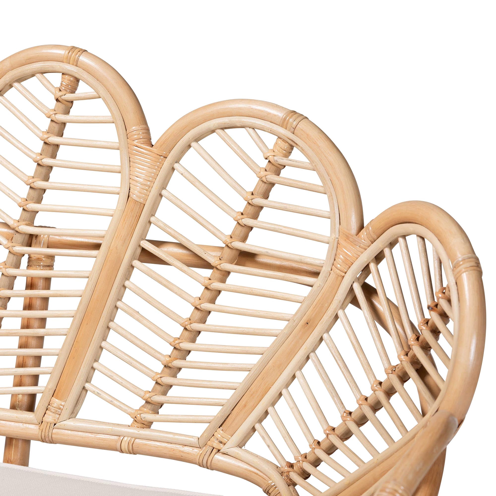 bali & pari Eliava Boho Accent Bench, 17"H, Natural Brown