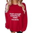thumbnail image 2 of Xdegoge Womens Crewneck Sweatshirt with Pouch Fall Fashion 2025 Oversized Zip Up Sweatshirt Jackets Casual Long Sleeve Bomber Outerwear Winter Outfits CorpiñOs Para Mujer Red XL, 2 of 6