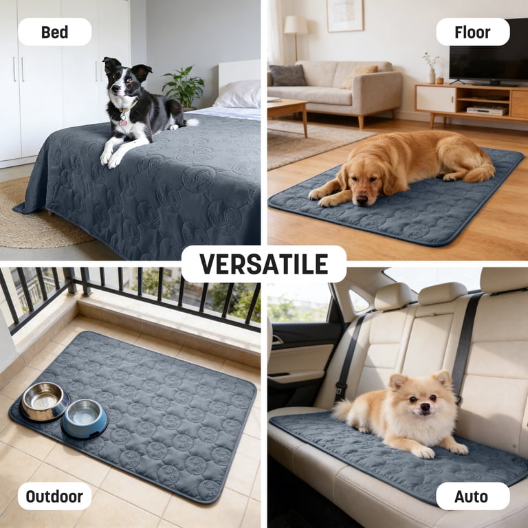 Waterproof Dog Blanket, Non-Slip 30x50 Gray photo 8