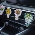 thumbnail image 4 of Happy Date 2PCS  Mini Resin Flower Bouquet for Car Vent Clip Decoration, Car Dashboard Decoration, Car Air Fresheners, Interior Accessories, 4 of 9