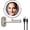 Brushed Nickel, variant on PETGLE 5000mAh Rechargeable Wall Mounted Lighted Makeup Vanity Mirrors, Double Sided 1X 30X Magnifying, 3 Color Lighting, Touch Screen Dimming, Extended Arm 360 Rotation Shaving Bathroom Mirror