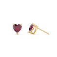 thumbnail image 2 of Heart Birthstone Stud Earrings, 2 of 4