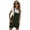 Army-Green, variant on Women's Cotton Linen Short Rompers with Adjustable Straps and Pockets,Beige,S