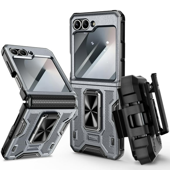 Funda VEGO para Samsung Galaxy Z Flip 6 con accesorios, color gris