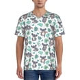 thumbnail image 4 of Haiem Hip Hop Hipster Baseball Jersey Button Down Shirts Sports Uniforms Men Women Jersey(Bears and Tropical Leaves,XX-Large), 4 of 9
