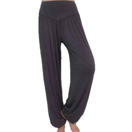 

Avamo Harem Pants for Women High Waist Solid Color Yoga Workout Casual Loose Soft Modal Pajamas Trouser