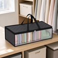 thumbnail image 4 of Stackable Hat Organizer for Baseball Caps, Hat Storage Bag with 2 Carry Handles for Closet Moisture & Dust Proof, Hat Racks Holder Organizer Case for Closet Hold 40 Caps (1 Pc-black), 4 of 5