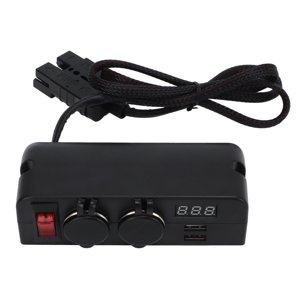 Adaptateur de chargeur de voiture, adaptateur de puissance Chargeur Sortie Circuit Break Switch Pratique 5V 1A Affichage numérique de tension Performance stable pour les bateaux