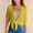 Yellow, variant on Dxzfnsa Sun-Protective Clothing Women Summer Fashion Tie Front Half Sleeve Cropped Coats Lightweight V-Neck Solid Color Cardigans