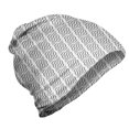 thumbnail image 1 of Vintage Unisex Beanie, Diagonal Chinese Lanterns, Hiking Outdoors, Pale Taupe and White, by Ambesonne, 1 of 1