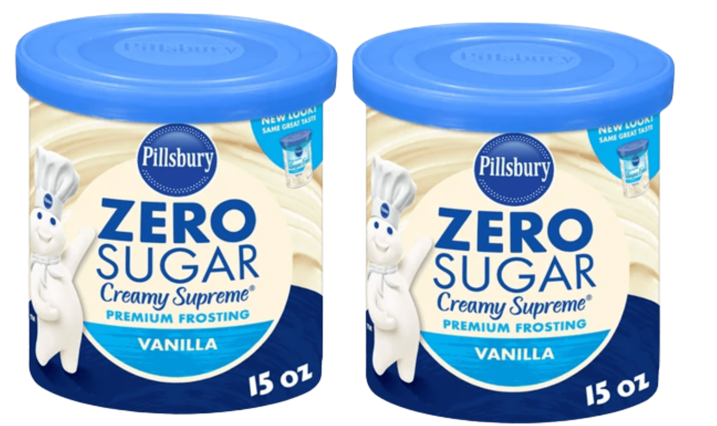 Pillsbury Creamy Supreme Sugar Free Vanilla Frosting Bundle, Sweetened