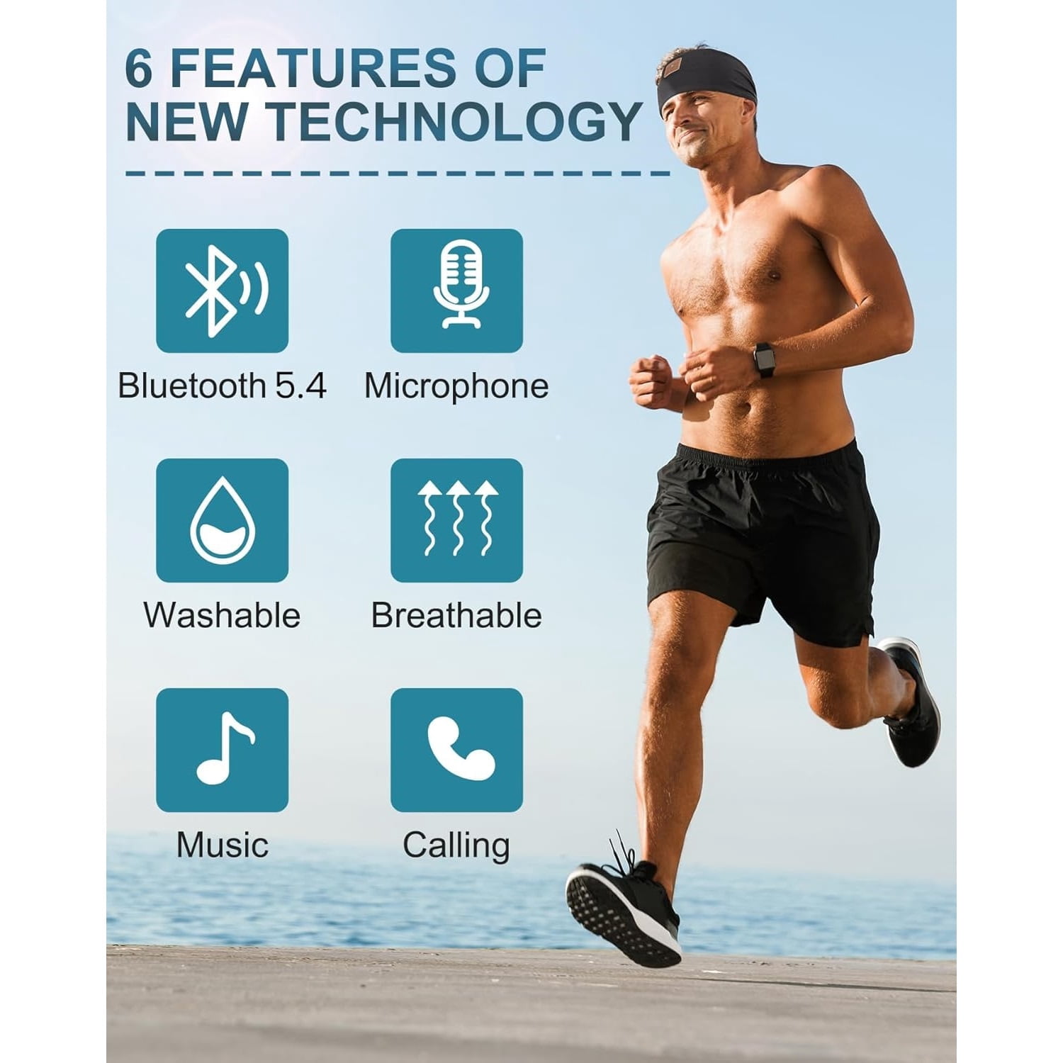 2-Pack Sleeping Headphones, Headband with Ultra-Thin HD Stereo Speaker, Bluetooth Headband Headsets for Sports, Workouts, Insomnia, Yoga, Air Travel, Meditation Gym