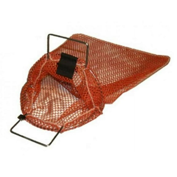 Trident Mesh Bag with Galvanized Wire Handle and D-Ring - Red - Medium