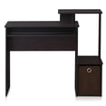 thumbnail image 2 of Pemberly Row Wood Multipurpose Computer/Writing Desk w/Bin in Dark Walnut, 2 of 4