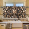 thumbnail image 2 of Yayeee Kitchen Curtains Tier Set of 2 Light Filtering 57"x24" Over Sink Window Panels, Metallic Flower, 2 of 7