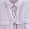 thumbnail image 3 of Womens Solid Color Large Pocket Sleeveless Hooded Denim Jacket/Jacket, 3 of 7