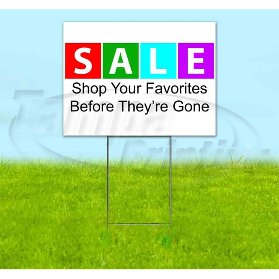 Sale (18" x 24") Yard Sign, Includes Metal Step Stake