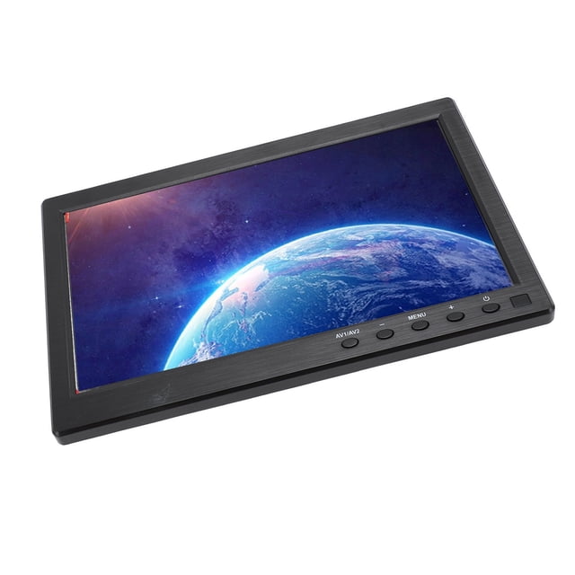 10,1 Pouces Petit, Mini pour PC, Écran LCD HD IPS 1024X600 60Hz avec Télécommande Haut-Parleur Intégré, pour Ports VGA AV BNC USB