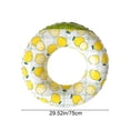 thumbnail image 3 of ZhangC Inflatable Pool Swimming Ring, Pool Tube Rings, Swim Tubes, Pool Floaties, Beach Swimming Party Floats for Adults Swim Ring Fun Print Pool Lounger Tube for Summer, Yellow, 3 of 6