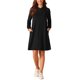 thumbnail image 1 of Vestido de túnica de manga larga casual de oto?o para mujer INSPIRE CHIC, con botones, cuello de solapa, pullover, fluido y con bolsillos, negro S, 1 of 1