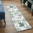 thumbnail image 4 of 2x6 Kitchen Runner Rug, Sage Green Coastal Non-Skid Rubber Backing Large Rectangle Rugs - Living Room Bedroom Home Office, Sea Turtle Nautical Coral Summer Beach Indoor Floor Mat Carpets Washable Rug, 4 of 9