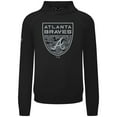 thumbnail image 2 of Men's Levelwear  Black Atlanta Braves Mandate Buckler Tri-Blend Pullover Hoodie, 2 of 3