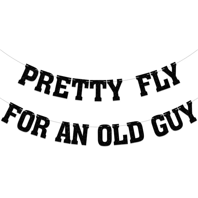Banner Yochamc Pretty Fly For An Old Guy Cumpleaños