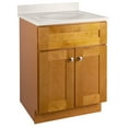 thumbnail image 3 of Design House Brookings 25" x 19" Ready to Assemble Shaker 2-Door Bath Vanity with Cultured Marble 4" Centerset Top, Modern Birch/Ivory Swirl, 3 of 24