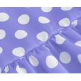 thumbnail image 7 of Lumtrix Girls Short Sleeve 50s Lapel Vintage Swing Dress Polka Dot Dress Casual A-Line Party Dress for 3-14 Years Purple 130-M, 7 of 7
